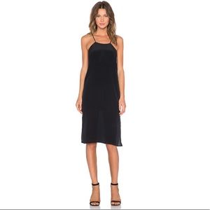 ANINE BING Black Silk Thin Strap Dress